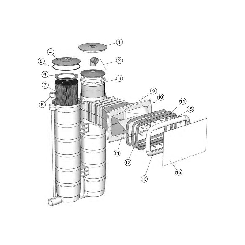 Pièces détachées Twinfiltre Elegance Béton-Liner-Panneau