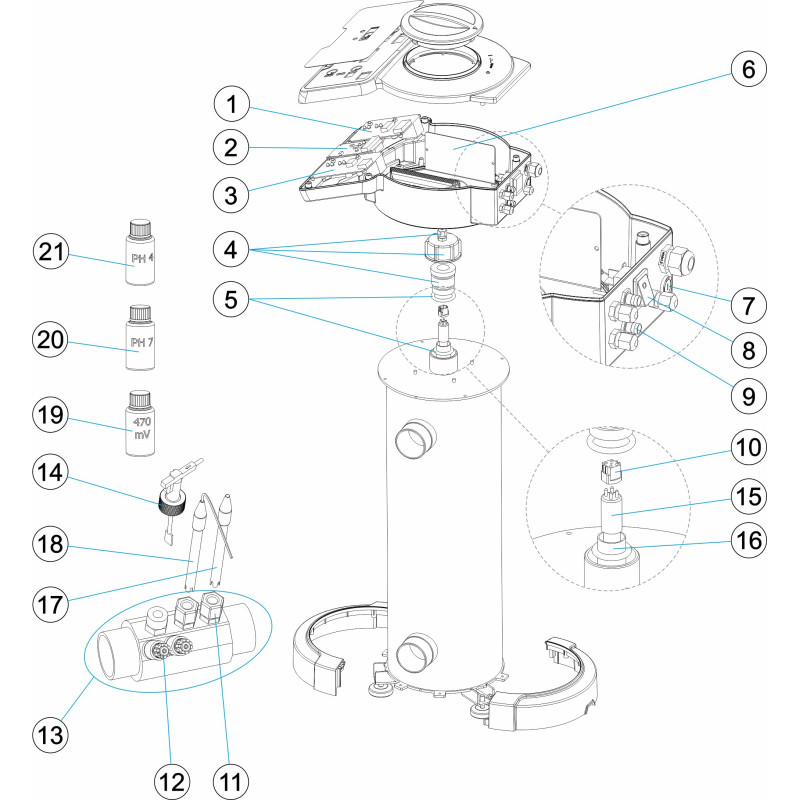 Pièces détachées pour traitement à UV Héliox LP  (ASTRALPOOL, CERTIKIN)
