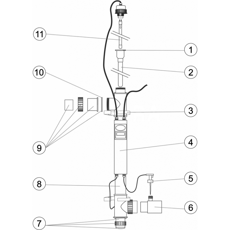 Pièces détachées traitement UV TIMER UV-C (ASTRALPOOL, AQUAFORTE)