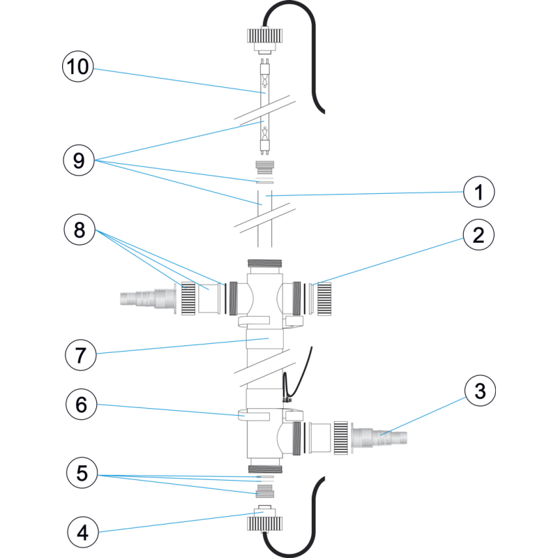 Pièces détachées traitement UV TL 30W, 55W (ASTRALPOOL)