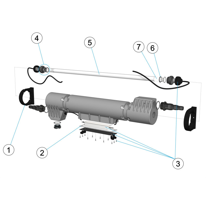 Pièces détachées traitement UV XPOSE UV-C 30W, 55W (ASTRALPOOL)