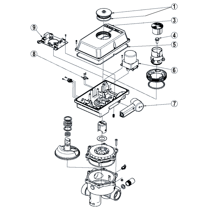 Pièces détachées Vanne automatique Aquastar MP-6 pos (PERAQUA PRAHER)