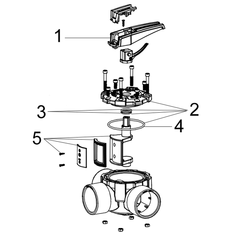 Pièces détachées Vanne rotative à disque Ø50, Ø63 et Ø75 (ASTRALPOOL, CEPEX)