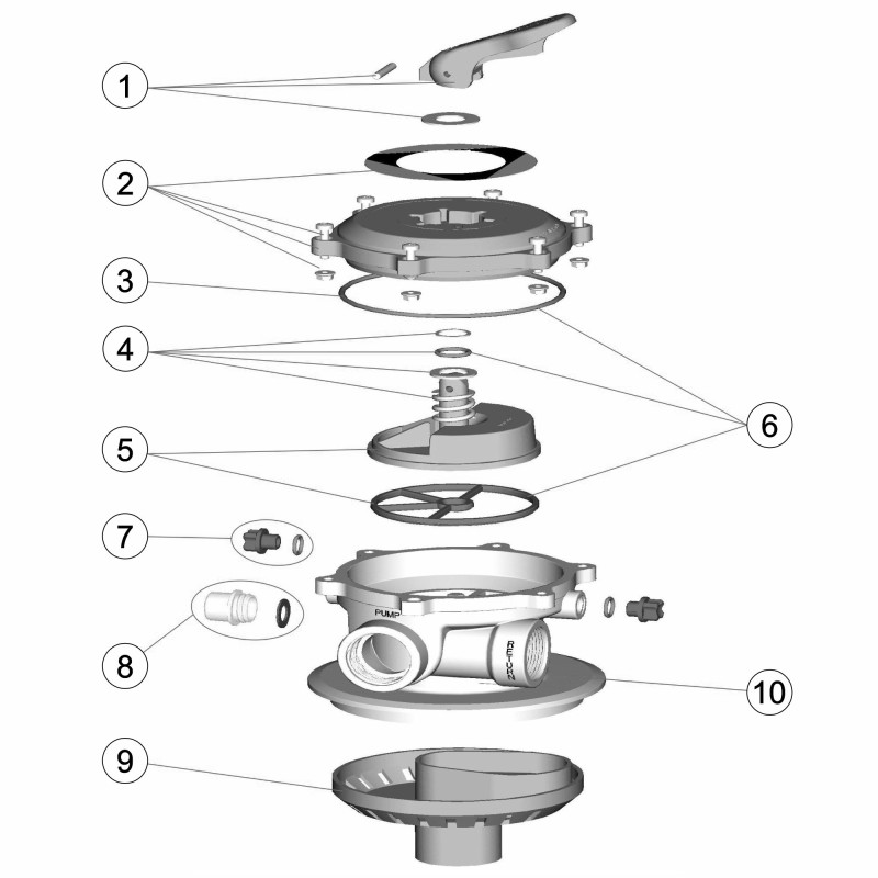 Pièces détachées Vanne TOP MONOBLOC 1 1/2" (ASTRALPOOL)