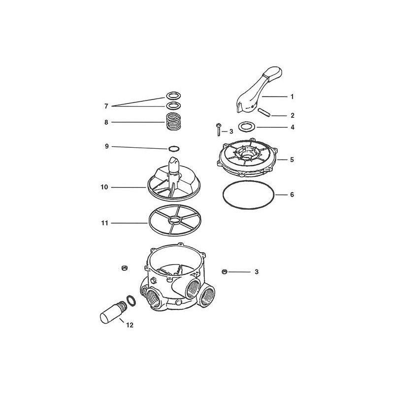 Pièces détachées Vannes Multivoies (HAYWARD)