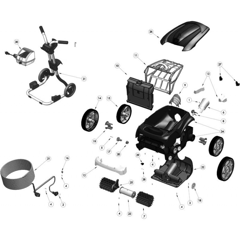 Pièces détachées pour robot VORTEX 3 SAPHIR (ZODIAC)