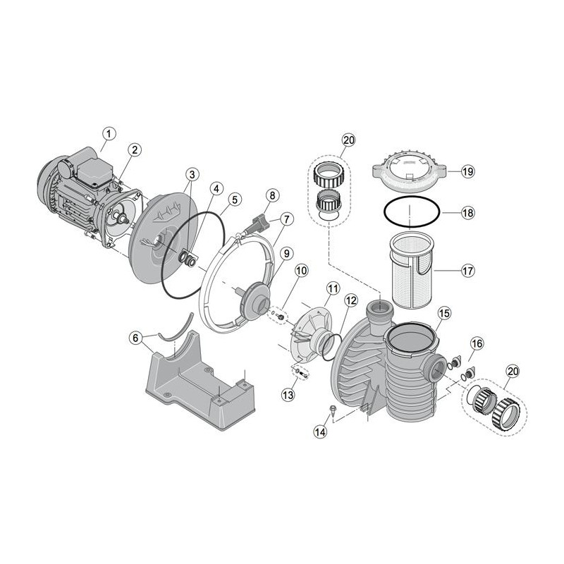 Pièces détachées pompe SW5P4R ET SW5P6R