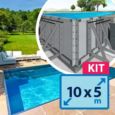 Kit piscine acier 10x5m