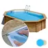 Liner piscine bois SUNBAY Safran - 6,37m x 4,12m x 1,33m 75/100ème bleu