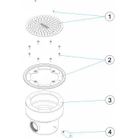 Pièces détachées Bonde de fond 2" BETON