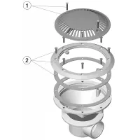 Pièces détachées Bonde de fond Ø 210 anti-vortex LINER