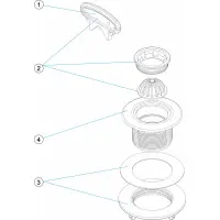 Pièces détachées Buse d'impulsion avec grille PRÉFABRIQUÉ (ASTRALPOOL)