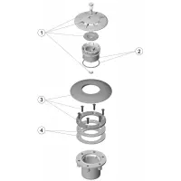 Pièces détachées Buse inversée MUNDIAL insert inox LINER (ASTRALPOOL)