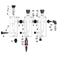 Pièces détachées Chambre d'analyse modulaire PMMA/PVC (SYCLOPE)