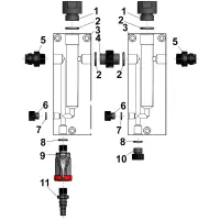 Pièces détachées Chambre de mesure modulaire PMMA/PVC (SYCLOPE)