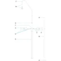 Pièces détachées Douche 1 pommeau et 2 robinets eau froide et chaude tube Ø 63 (ASTRALPOOL)