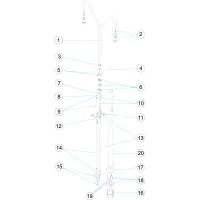 Pièces détachées Douche 2 pommeaux et 2 boutons-poussoirs temporisé (ASTRALPOOL)