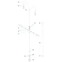 Pièces détachées Douche 2 pommeaux et 2 robinets tube Ø 63 (ASTRALPOOL)