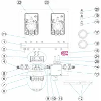 Pièces détachées Panneau de régulation complet CLASS pH-RX (ASTRALPOOL, CERTIKIN)