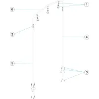 Pièces détachées Passage de douche avec 3 et 5 Jets (ASTRALPOOL)