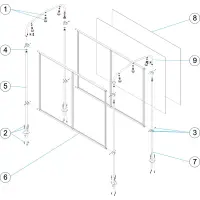 Pièces détachées Passage de douche avec 5 et 7 Jets (ASTRALPOOL)