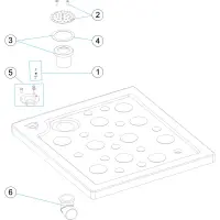 Pièces détachées Plateau de douche Ø 43 - Ø 63 (ASTRALPOOL)