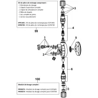 Pièces détachées Pompe doseuse ECP1601, ECP0704 (SYCLOPE)