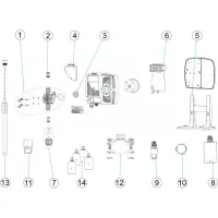 Pièces détachées Pompe présiltaltique OPTIMA avec analyseur de pH ou Rx (ASTRALPOOL, CERTIKIN)