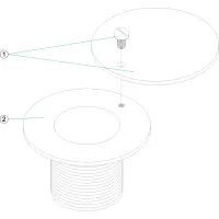 Pièces détachées Prise balai avec couvercle BETON (ASTRALPOOL)