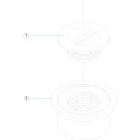 Pièces détachées Prise balai BRONZE avec bouchon fileté (ASTRALPOOL)