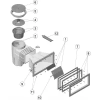 Pièces détachées pour Skimmer 15L grande meurtirère, couvercle rond PANNEAUX