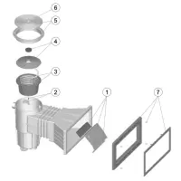 Pièces détachées pour Skimmer 15L PF grande meurtière, couvercle rond