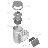 Pièces détachées pour Skimmer 15L PH STANDARD couvercle rond