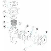 Pièces détachées pour Skimmer 17,5L couvercle carré, petite meurtrière + rallonge LINER