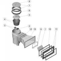 Pièces détachées pour Skimmer 17,5L grande meurtière rallonge, couvercle rond LINER