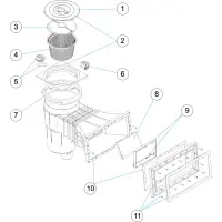 Pièces détachées pour Skimmer 17,5L MODELE 6 grande meurtière LINER