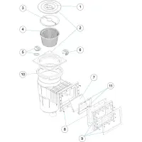 Pièces détachées pour Skimmer 17,5L petite meurtrière, couvercle carré LINER