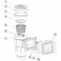 Pièces détachées pour Skimmer 17,5L petite meurtrière, couvercle rond LINER