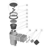 Pièces détachées pour Skimmer 17,5L petite meurtrière + rallonge BETON