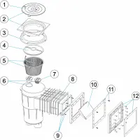 Pièces détachées pour Skimmer métrique PRESTIGE 17,5L petite meurtrière et rallonge LINER