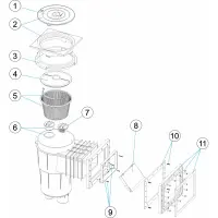 Pièces détachées pour Skimmer métrique PRESTIGE 17,5L petite meurtrière LINER