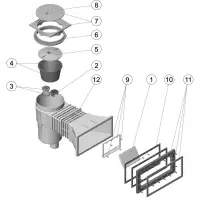 Pièces détachées pour Skimmer parker PRESTIGE 17,5L grande meurtrière et rallonge BETON