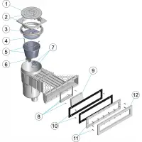 Pièces détachées pour Skimmer XXL NORM métrique/parker 17,5 L