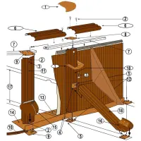 Pièces détachées pour Piscine ovale imitation bois MAURITIUS, MALDIVAS H.1M32