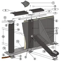 Pièces détachées pour Structure latérale piscine ovale imitation pierre IRAKLION H.120