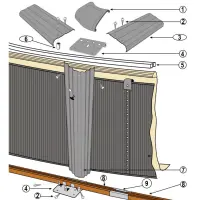 Pièces détachées pour Structure piscine ronde imitation pierre IRAKLION H.120