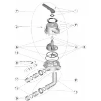 Pièces détachées pour Vanne SIDE 2 1/2" MAGNUM avec liaisons