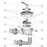 Pièces détachées pour Vanne SIDE FLAT 1 1/2" avec liaisons